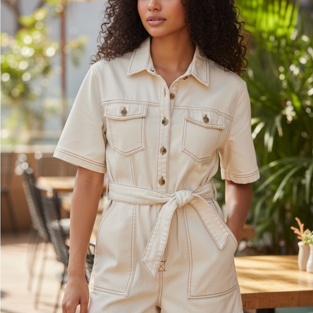 Vintage Y2K Rhythm Cream Women's Jacket - Picture 12 of 13